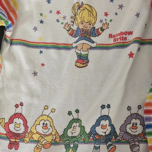 Vintage Dobie RAINBOW BRITE Girls Long Sleeve Shirt Size 6 Pre-owned 1980s - Picture 2 of 4